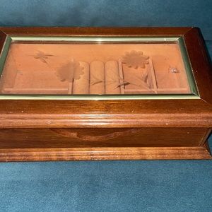Vintage Linden Wood Jewelry box